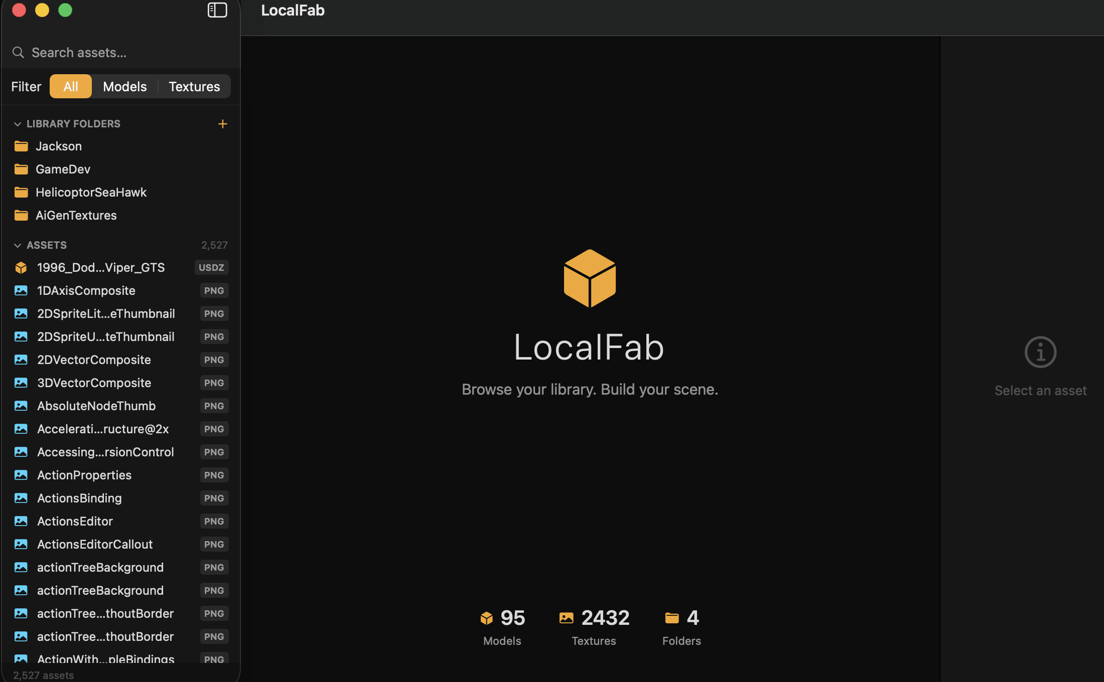 LocalFab app — Browse your 3D asset library